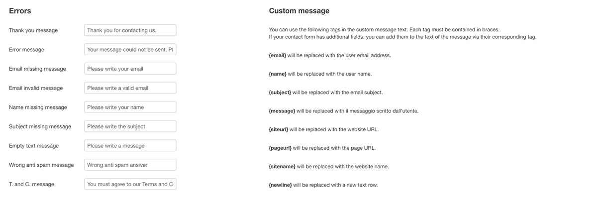 digi contact custom message