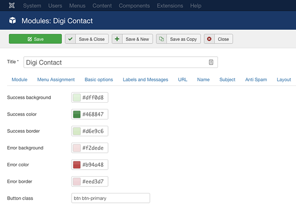 Digi Contact Style