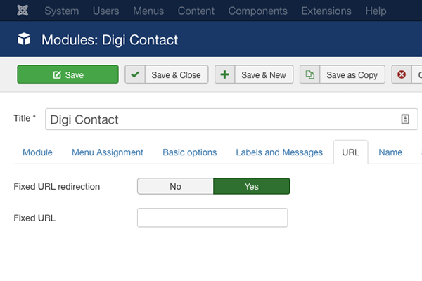 Digi Contact URL