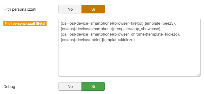 Digi Template Switch Pro Custom Filters