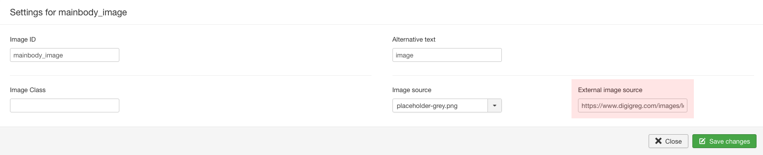 add images to kiolezo from external url