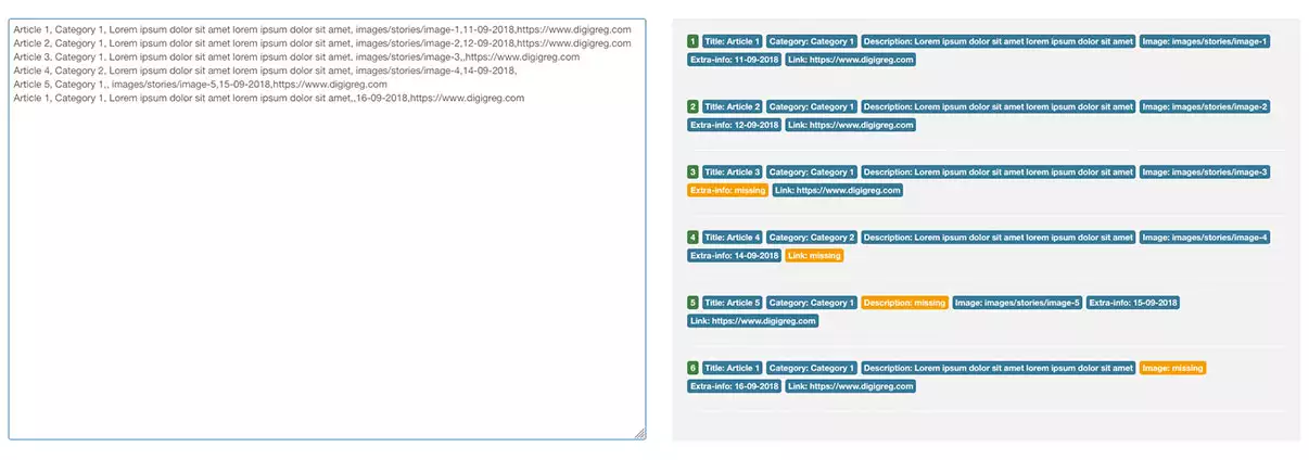 digi showcase custom csv data source